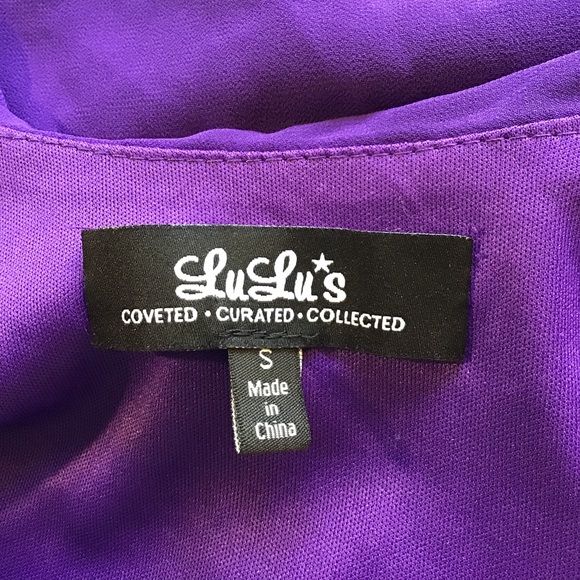 Lulu’s violet maxi dress with zipper. Size S - Picture 7 of 7